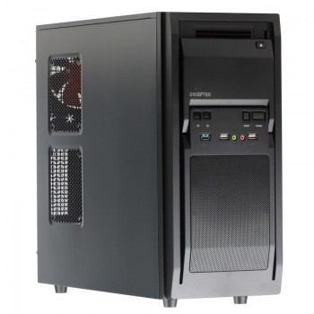 Корпус без БП CHIEFTEC LIBRA (LF-02B) Miditower, ATX, без БП, 2xAudio, 1xUSB 3.0, 2xUSB 2.0, сталь, чорний