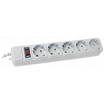 Мережевий фільтр живлення 4.5 м Maxxter SPM5-G-15G grey, кабель, 5 розеток (SPM5-G-15G)