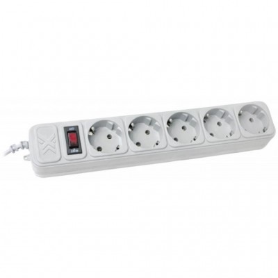 Мережевий фільтр живлення 4.5 м Maxxter SPM5-G-15G grey, кабель, 5 розеток (SPM5-G-15G)