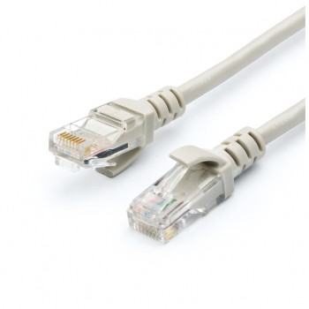 Патч-корд UTP 5e  2m  RJ-45 CCA Atcom (4963) сірий