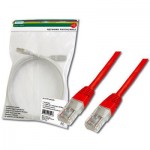 Патч-корд UTP 5e  2m DIGITUS cat.5e, SF-UTP, 1м, AWG 26/ 7, красного кольору