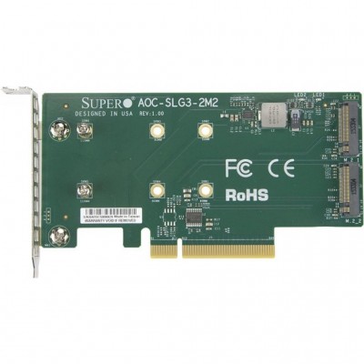 Плата расширения Supermicro AOC-SLG3-2M2