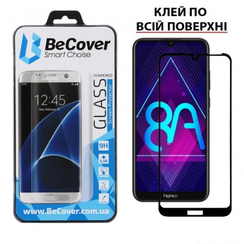 Скло захисне  BeCover Honor 8A Black (703670)