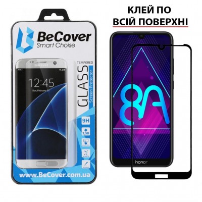 Скло захисне  BeCover Honor 8A Black (703670)