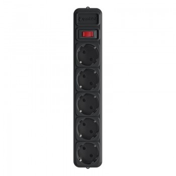 Фільтр живлення  1.8m PowerCube black SPG3-B-6PP) сірий, 5 розеток, 1.9м, RTL