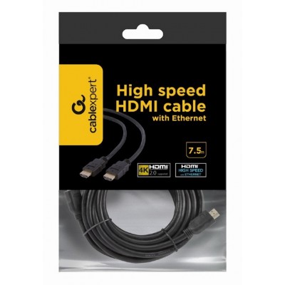 Кабель HDMI-HDMI 7.5m Gembird (CC-HDMI4-7.5M) v1.4
