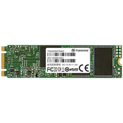 Твердотільний накопичувач SSD M.2 Transcend MTS820S 240GB SATA 3D TLC (TS240GMTS820S)  3D NAND 560Mb/s 510Mb/s