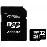 Карта пам'яті microSDHC(Class  10) 32Gb Silicon Power (with adapter) SP032GBSTH010V10SP