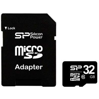 Карта пам'яті microSDHC(Class  10) 32Gb Silicon Power (with adapter) SP032GBSTH010V10SP