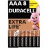 Батарейка AAA Duracell LR03 MN2400 8шт на блистере, цена за 1 батарейку