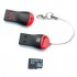 Картрідер ST-Lab U-374 мобільний USB 2.0, чорний, microSD