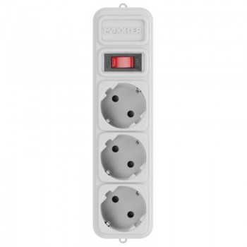 Фільтр живлення 3м Maxxter SPM3-G-10G сірий 3 м кабель, 3 розетки (SPM3-G-10G)