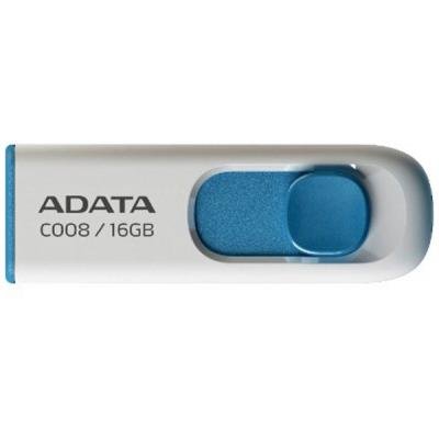 USB флеш ADATA 16GB 2.0 C008 White (AC008-16G-RWE)