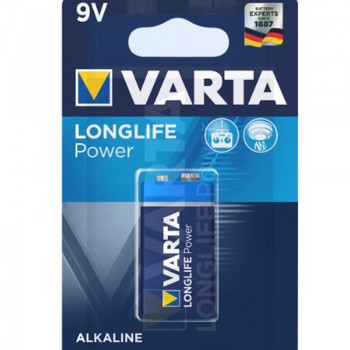 Батарейка 6LR61  VARTA LongLife Power/LongLifeExtra 6LR61 9V (крона) 1шт./уп.(4922121411)