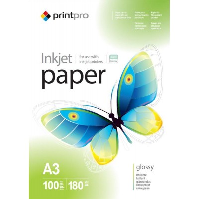 Бумага A3 глянцевий PrintPro (PGE180100) PGE180100A3