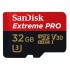 Карта пам'яті SanDisk 32GB microSDHC V30 A1 UHS-I U3 R100/W90MB/s 4K Extreme Pro + SD (SDSQXCG-032G-GN6MA)