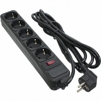 Фільтр живлення 3м PATRON 3.0 m3*1mm2 (SP-1053) 5 розеток BLACK (EXT-PN-SP-1053)