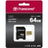 Карта пам'яті TRANSCEND microSDXC 500S 64GB UHS-I U3 + ad (TS64GUSD500S)