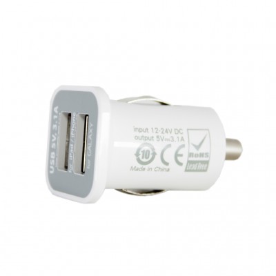 Автомобільний зарядний пристрій  PowerPlant 2*USB, 3.1A (DV00DV5036) DV00DV5036