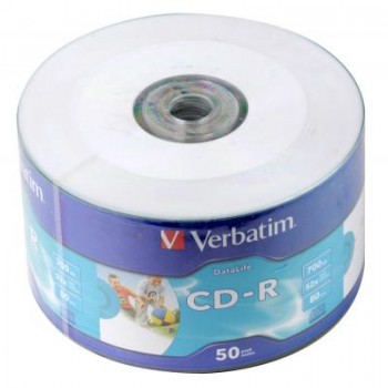 Диск CD-R  Verbatim 700Mb 52x WrapTape Extra PRINTABLE (43794)