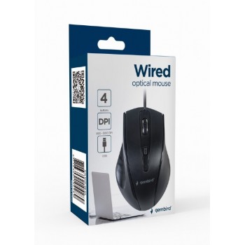 Миша Gembird MUS-4B-02 Black USB