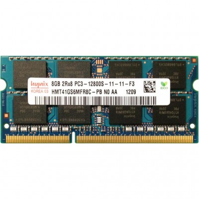 Память для ноутбуков SO-DIMM 8GB/1600 DDR3 Hynix (HMT41GS6MFR8C-PB) Refurbished CL11, Напряжение - 1.5 V