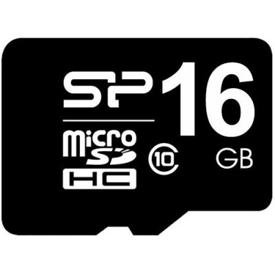 Карта пам'яті microSDHC(Class 10) 16Gb  Silicon Power 16Gb micro UHS-I class 10 (SP016GBSTHBU1V10SP)