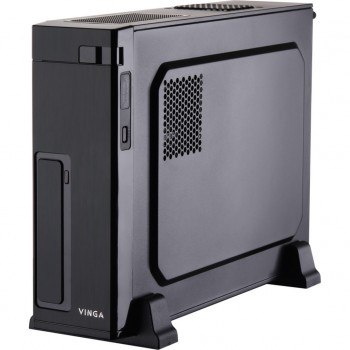Корпус Vinga CS302B ; Slim, ITX, 400Вт, 2xAudio, 2xUSB 2.0, черный