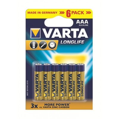Батарейка AAA Varta LONGLIFE Extra AAA BLI 6 ALKALINE