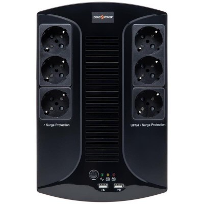 ДБЖ LogicPower 650VA-6PS, Lin.int., AVR, 6 x евро, пластик