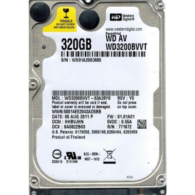 Жесткий Диск 2.5" 320GB WD 5400rpm 8MB (WD3200BVVT) гар. 12 мес.