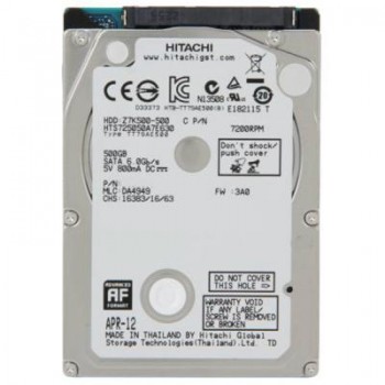 Жесткий Диск 2.5" 500Gb Hitachi, 32Mb, Travelstar Z7K500 (0J38075) 7200rpm 32Mb толщина всего 7 мм