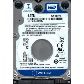 Жесткий Диск 2.5" WD для ноутбука 1Tb 5400rpm 128MB SATAIII (WD10SPZX) гар. 12 мес.