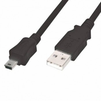 Кабель USB 2.0 (AM/miniB 5pin) DIGITUS 1.0м Black/Черный, bulk AK300108010S