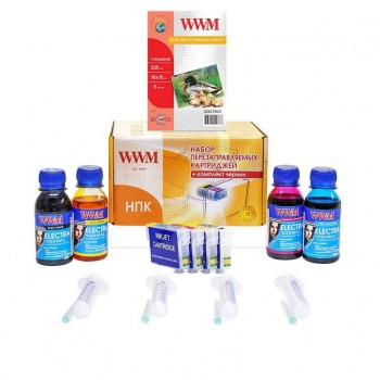 Комплект перезаправних картриджів WWM Epson XP313/ 413/ 306/ 406 +чрнELECTRA (RC.T17NU)  RC.T17NU