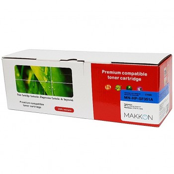 Картридж HP CLJP СF351A (130A) 1k cyan (MN-HP-SF351A) Makkon