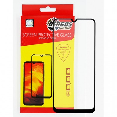 Скло захисне  DENGOS Full Glue для Samsung Galaxy A30s/A50s (black) (TGFG-80)