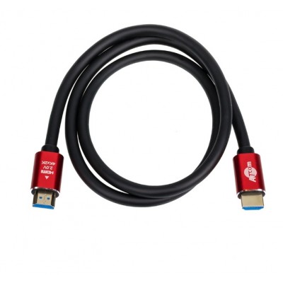 Кабель HDMI-HDMI Atcom (24942) ver 2.0, 4K, 2м Red/Gold