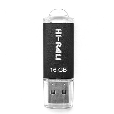 USB флеш 16GB Hi-Rali Rocket Series Black (HI-16GBVCBK)