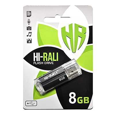 USB флеш 8GB Hi-Rali Corsair Series Black (HI-8GBCORBK)