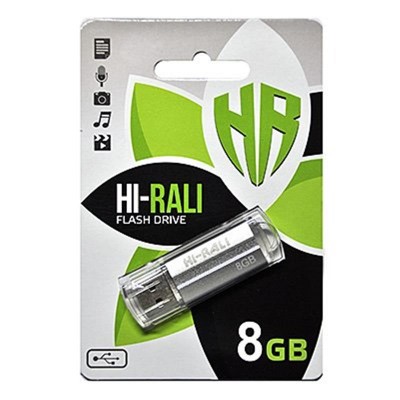 USB флеш 8GB Hi-Rali Corsair Series Silver (HI-8GBCORSL)