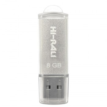 USB флеш 8GB Hi-Rali Rocket Series Silver (HI-8GBVCSL)