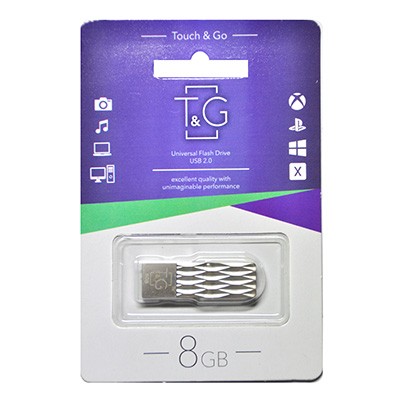 USB флеш 8GB T&G 103 Metal Series Silver (TG103-8G)