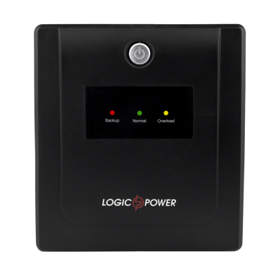 ДБЖ LogicPower LPM-U850VA-P, Lin.int., AVR, 2 х евро, USB, LED, пластик