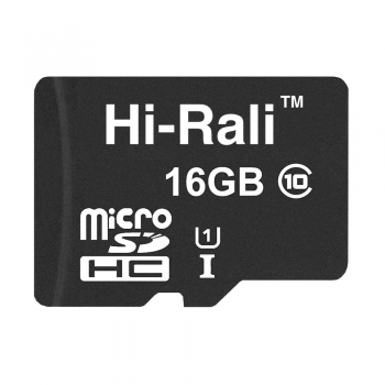 Карта пам'яті MicroSDHC 16GB UHS-I Class 10 Hi-Rali (HI-16GBSD10U1-00)