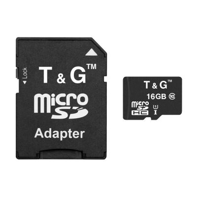 Карта пам'яті MicroSDHC 16GB UHS-I Class 10 T&G + SD-adapter (TG-16GBSD10U1-01)