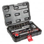 Набор инструментов TOP TOOLS сменных головок 1/4", 3/8" 20 ед. (38D520)