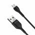 Кабель Micro USB 1m Grand-X USB-microUSB, Cu, 3A, 1м, Fast Сharge, Black (PM-03B)