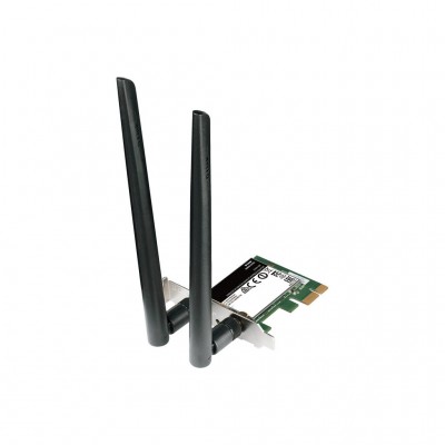 WiFi-адаптер D-Link DWA-582 PCI-E AC1200  802.11 a/b/g/n/ac Wi-Fi, ГГц 2,4/5 300+866 Мбит/с