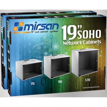 Шкаф настенный MIRSAN SOHO 7U 19" 535x400, RAL 7035 (MR.SOH07U40DE.02)